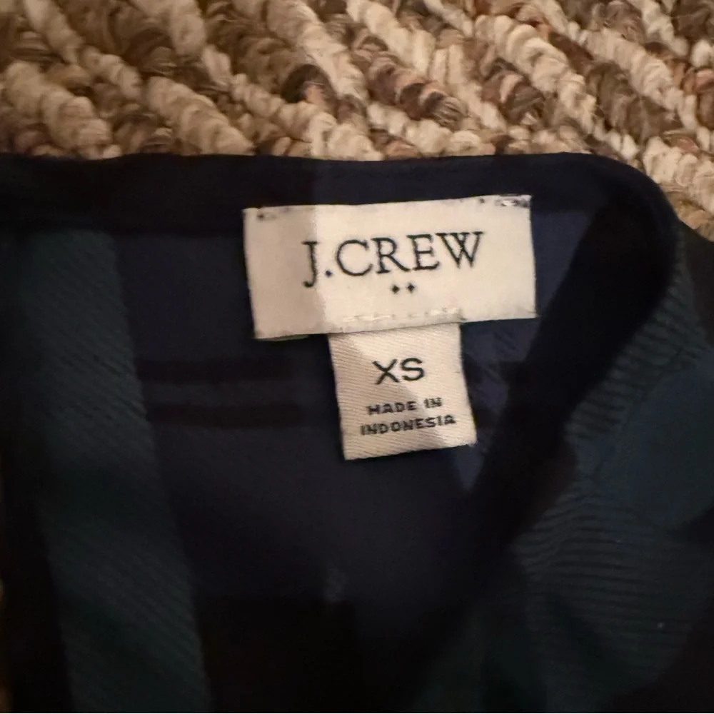 J. Crew Women's Plaid Blouse‎ in Blue and Green